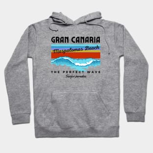 Vintage Maspalomas Beach Gran Canaria Spain Hoodie